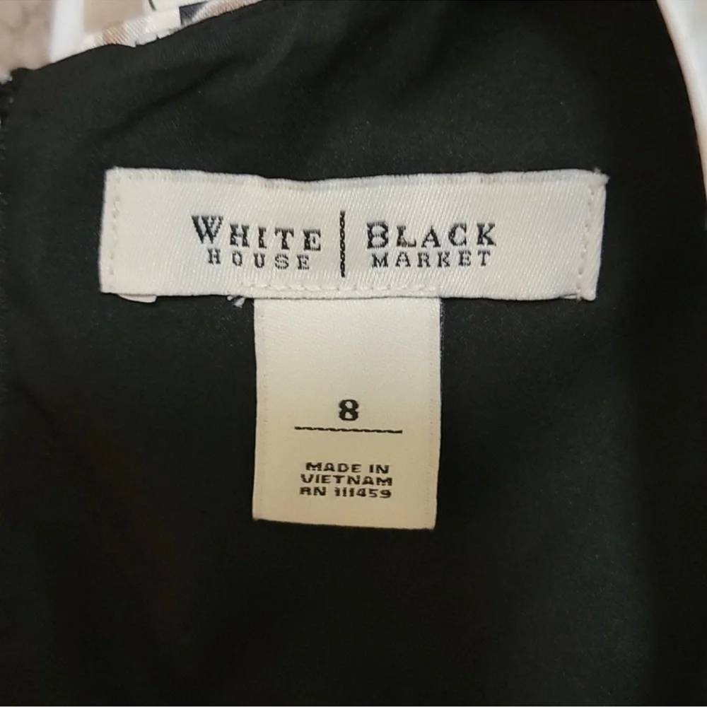 WHBM | Black Tan Cream Floral Print Dress - Picture 4 of 4